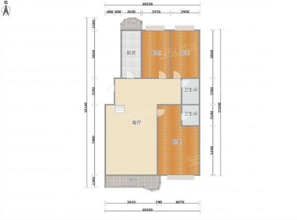 太原我爱我家省政府 · 体育路千禧学府苑 · 3室 · 2厅