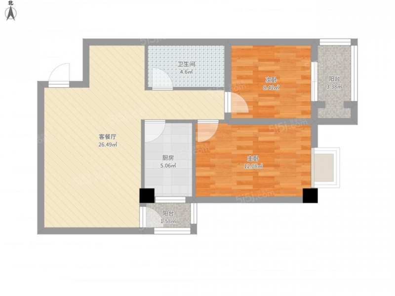 太原我爱我家千峰北路吾悦广场 南北通透房本满五格局方正 靠近公园价格可聊