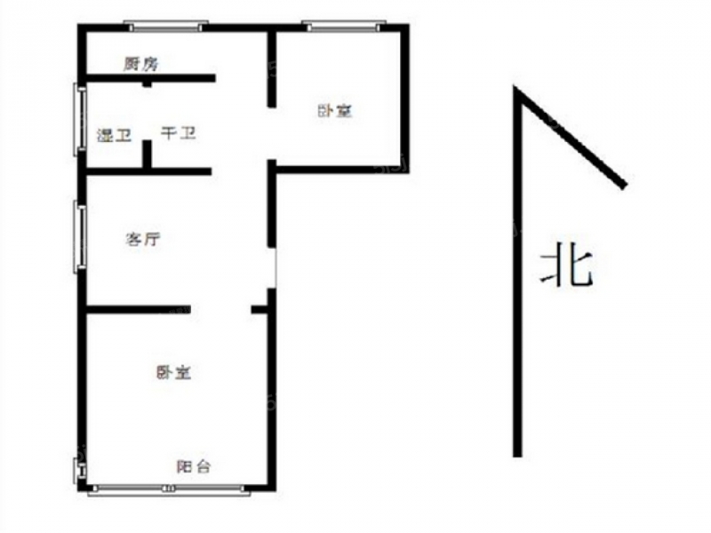 江东 · 清河新寓一村 · 2室 · 1厅