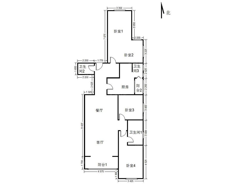 清芷园4室2厅户型图