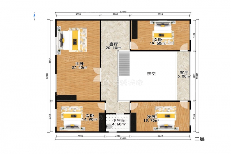 天津我爱我家整租 · 常州道街 · 柏丽花园 · 4室3厅