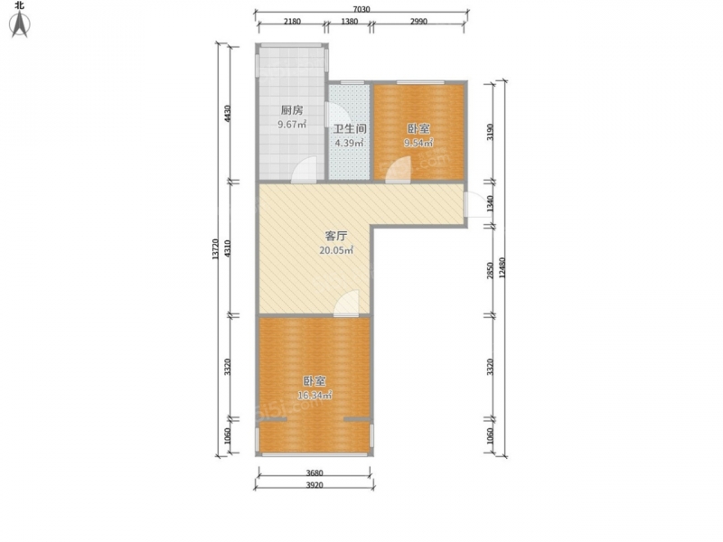 万柏林千峰北路兴华街兴华北小区东区2室1厅