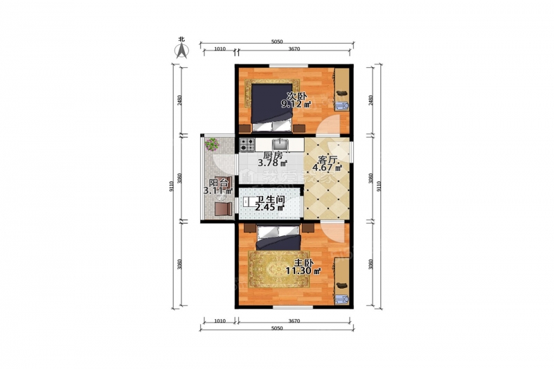 天津我爱我家地铁8号，美达菲，师大附 · 南江东里 · 2室1厅