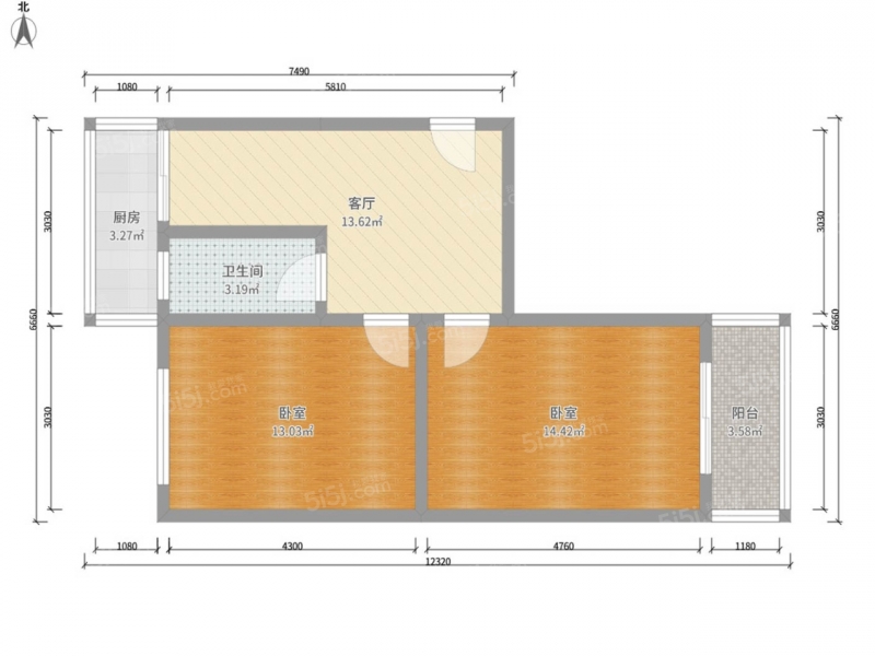 太原我爱我家刚需客户必选，东西通透两居室，直接拎包入住