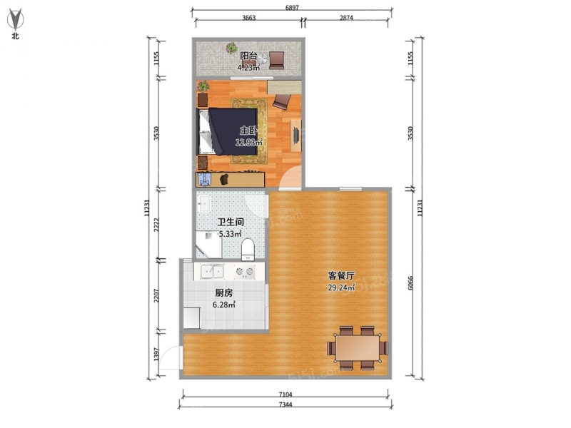 无锡我爱我家新吴 · 香梅人家 · 2室 · 1厅