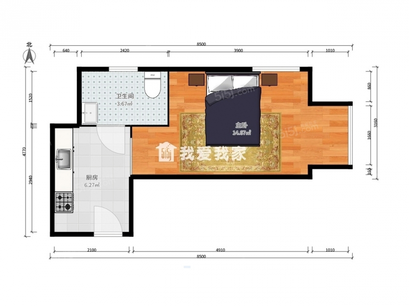 仙林湖 · 万达茂 · 1室 · 1厅