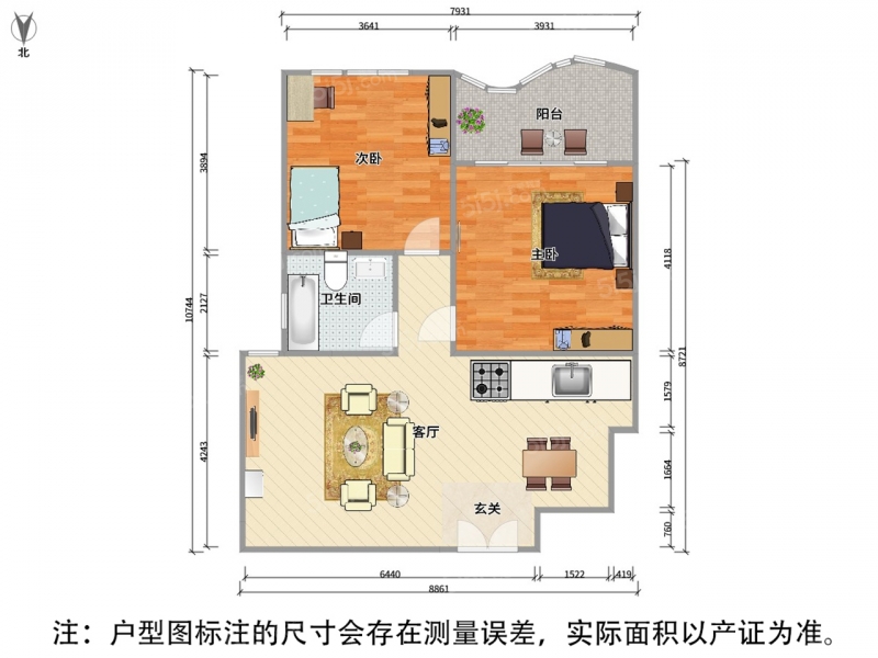 无锡我爱我家崇安 · 银仁御墅花园 · 2室 · 2厅