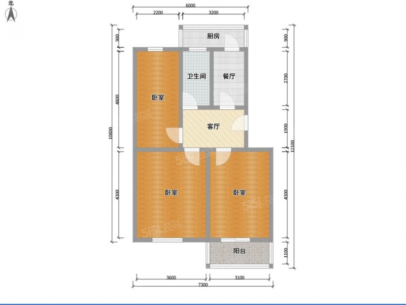 太原我爱我家并州北路师范宿舍 · 3室 · 2厅