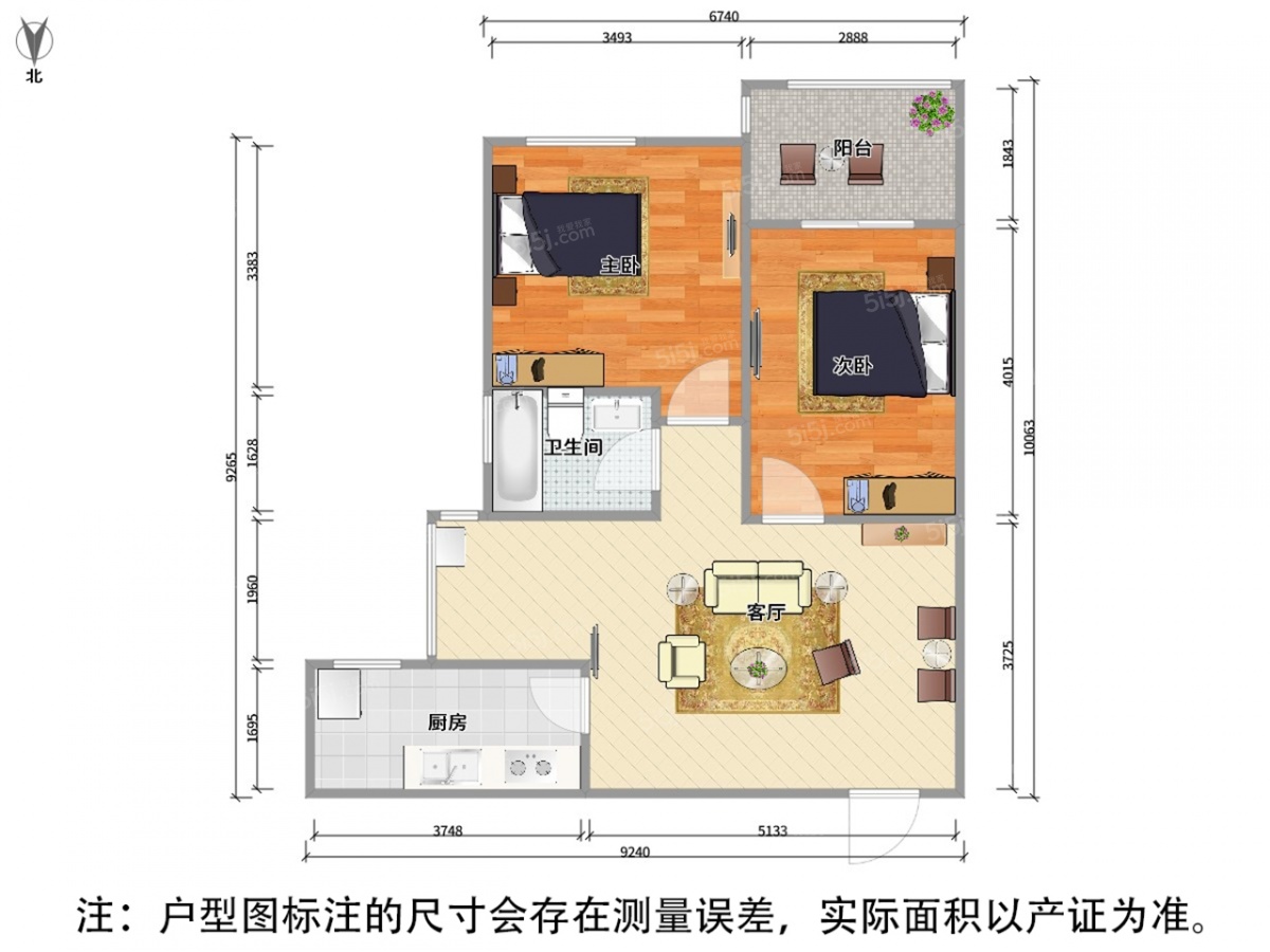 毛湾家园3室1厅户型图