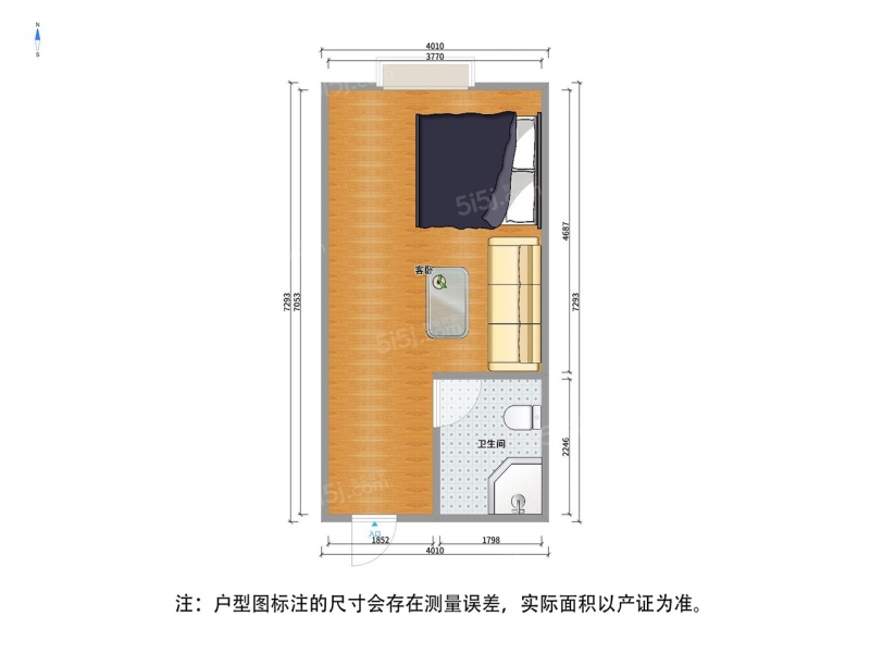 无锡我爱我家江溪 · 金科米兰尔家公寓商住楼 · 1室 · 1厅