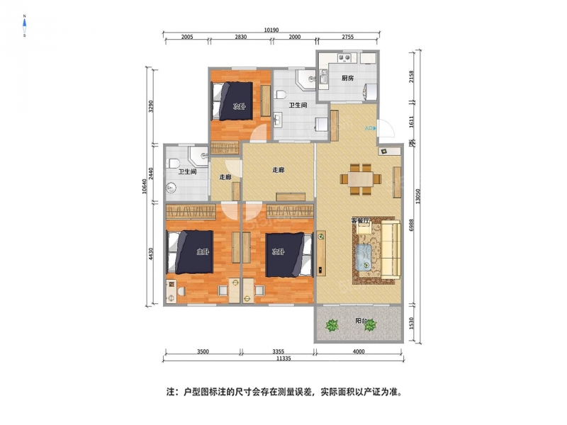 无锡我爱我家大润发 · 梁湖家园 · 3室 · 2厅