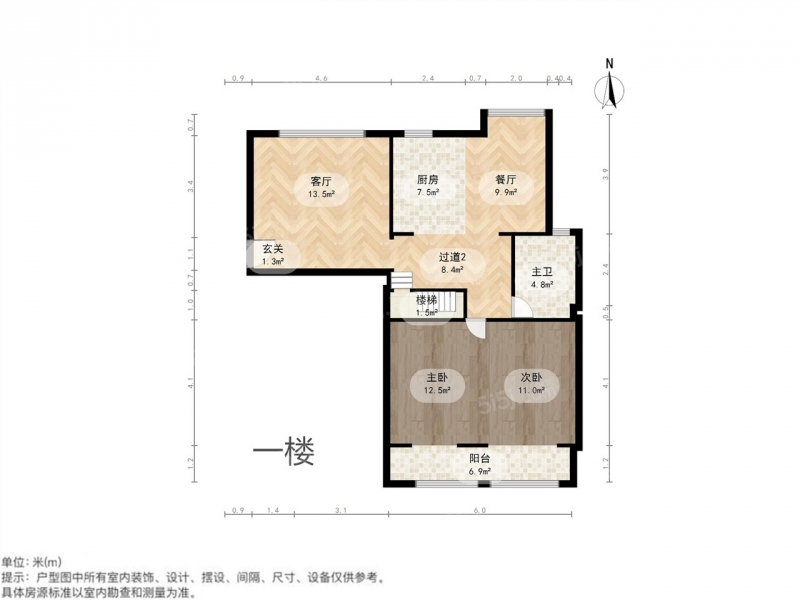 南京我爱我家合家复式精装四房 上下两层 全实木装修竹地板 景观层大露台第15张图