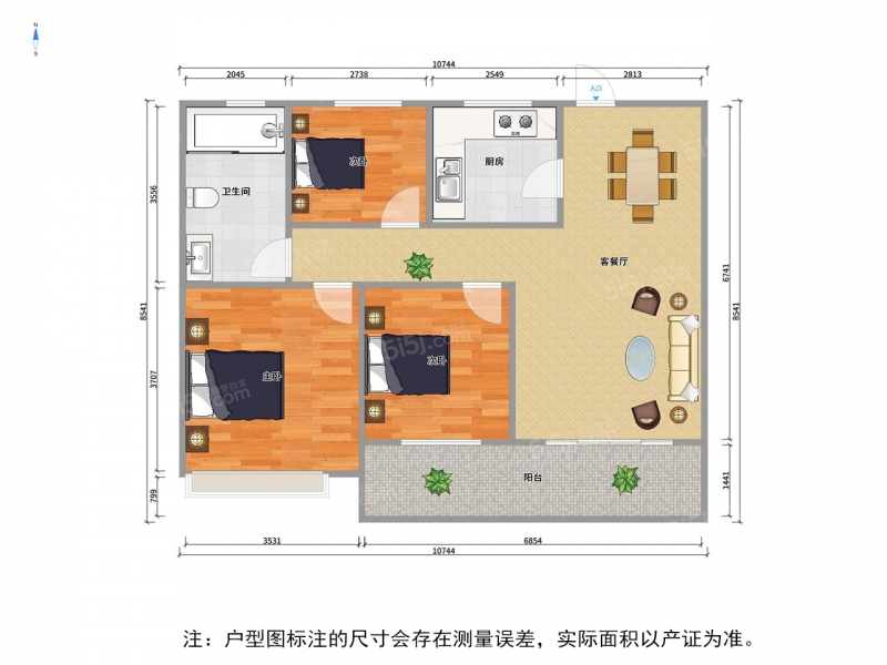 无锡我爱我家惠山新城 · 华润橡树湾四期五期 · 3室 · 2厅