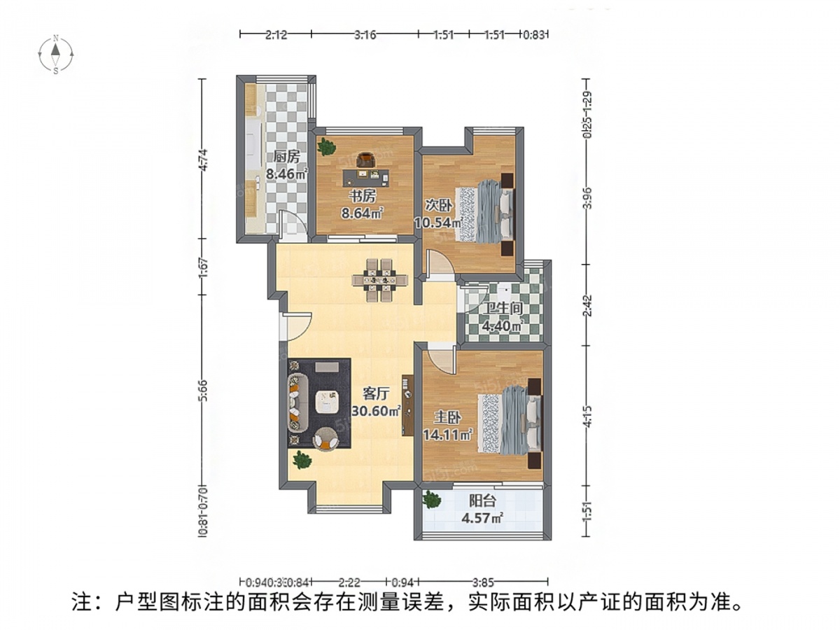 星湖花园户型图图片